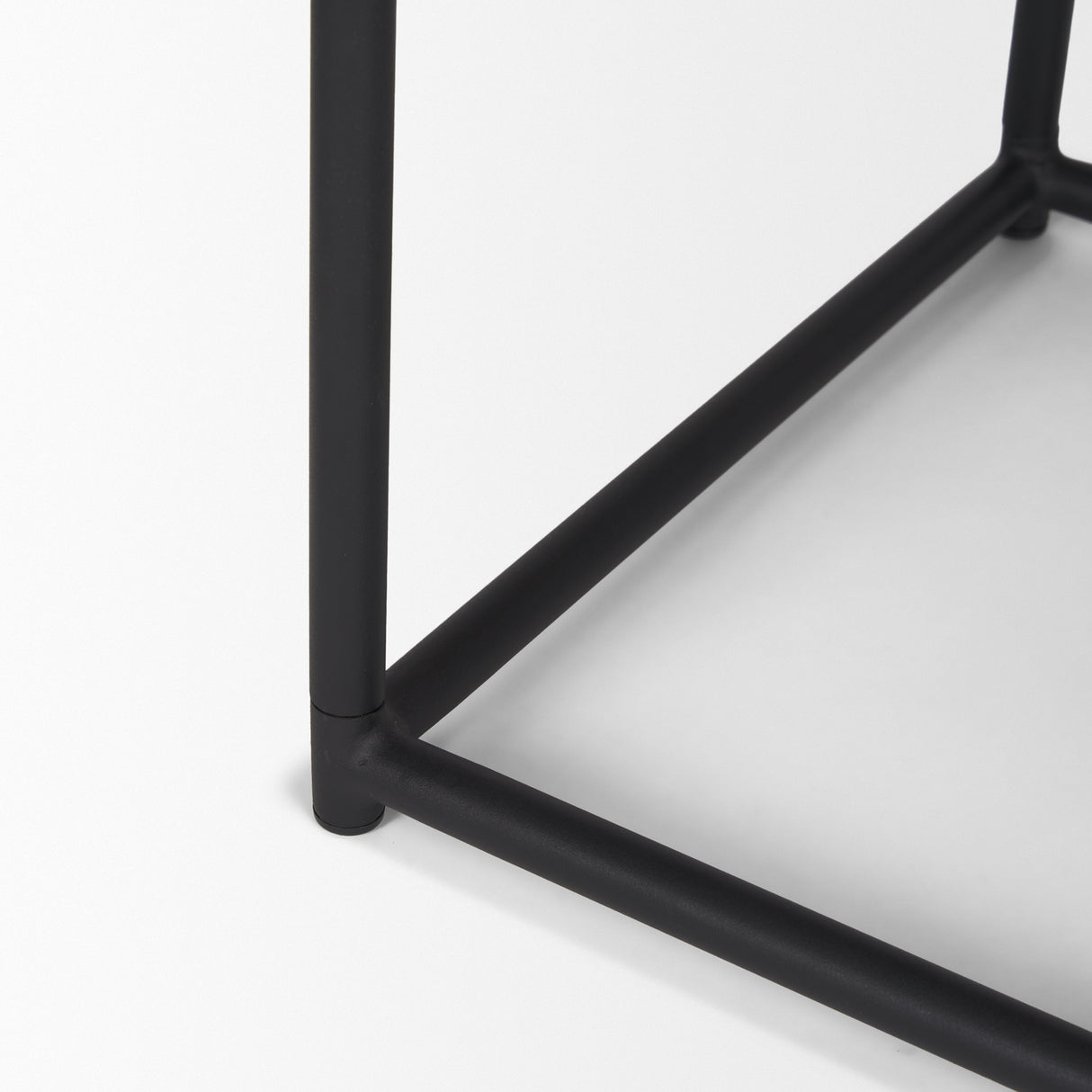 Taniel Brown Leather w/ Black Metal Stool from Mercana - Luna Furniture