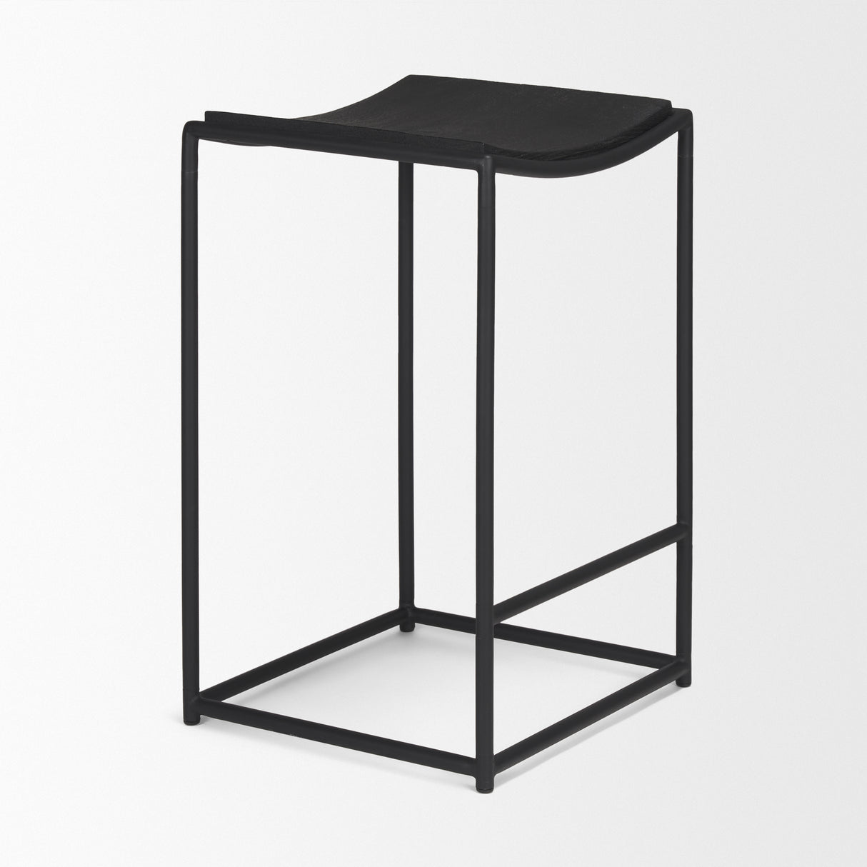 Taniel Textured Black Wood w/ Black Metal Counter Stool from Mercana - Luna Furniture