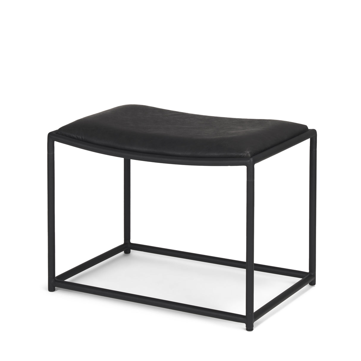 Taniel Black Leather w/ Black Metal Stool from Mercana - Luna Furniture