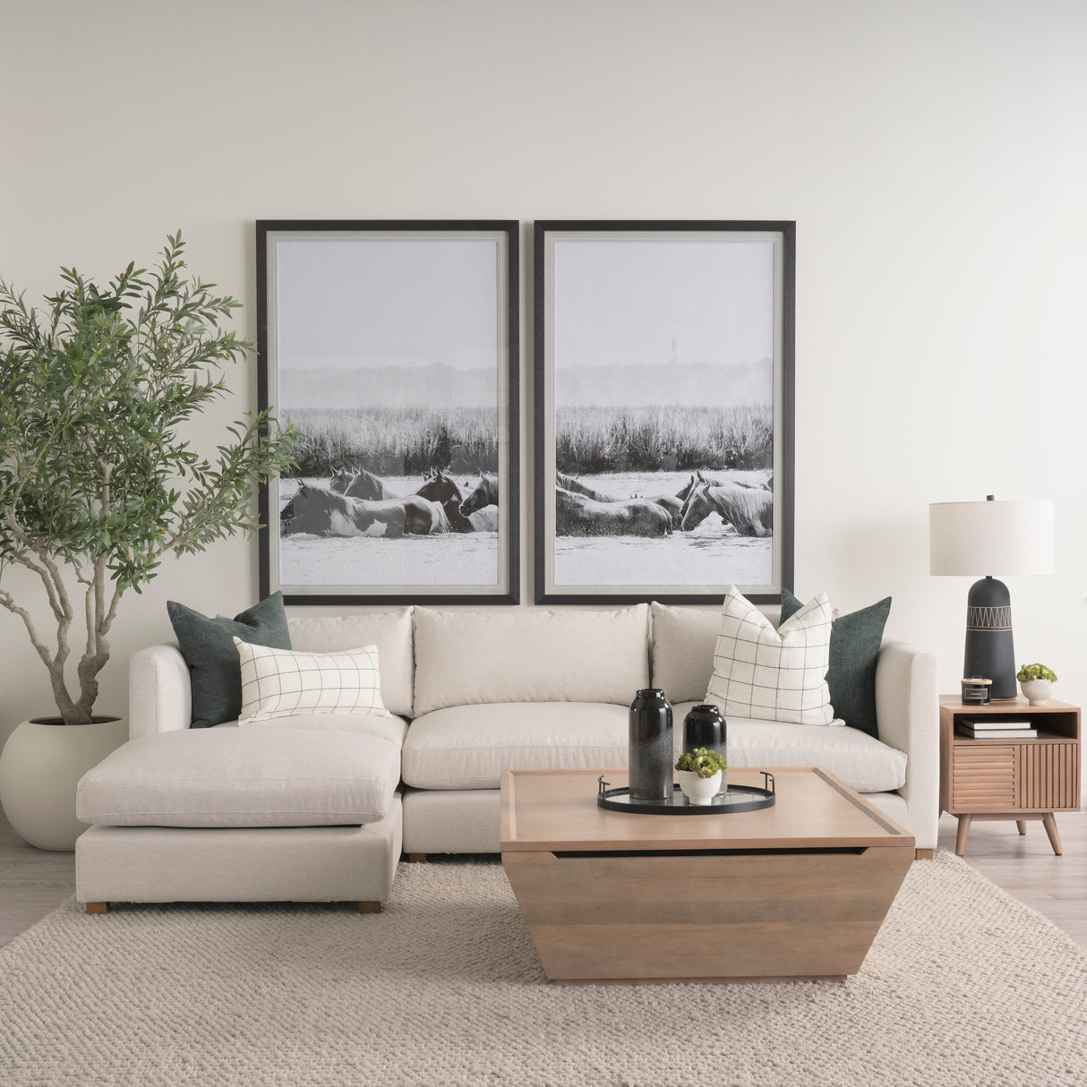 Halston Right Arm Sectional Piece Oatmeal Performance Fabric from Mercana - Luna Furniture