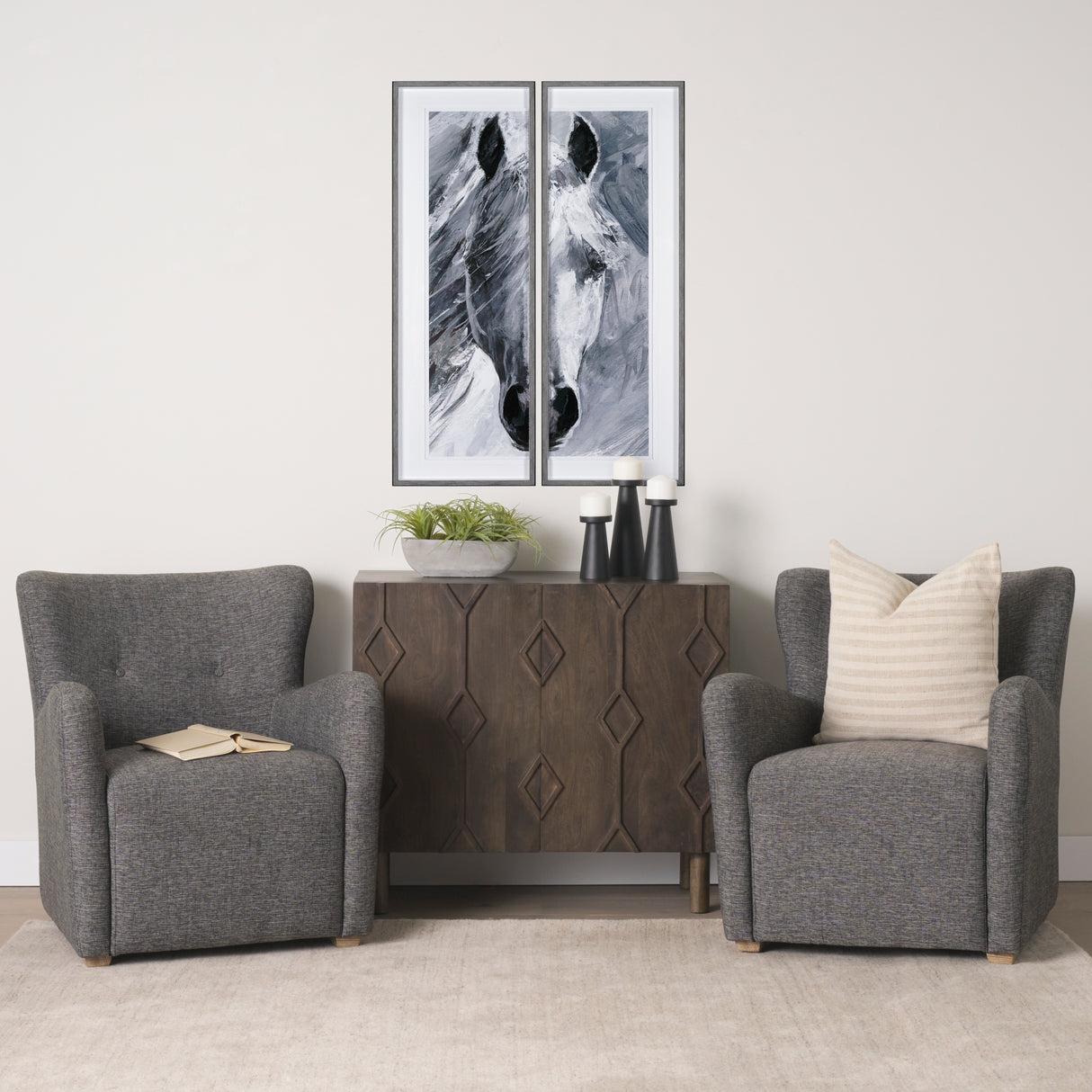 Quadir Medium Matte Black Metal Candle Holder from Mercana - Luna Furniture