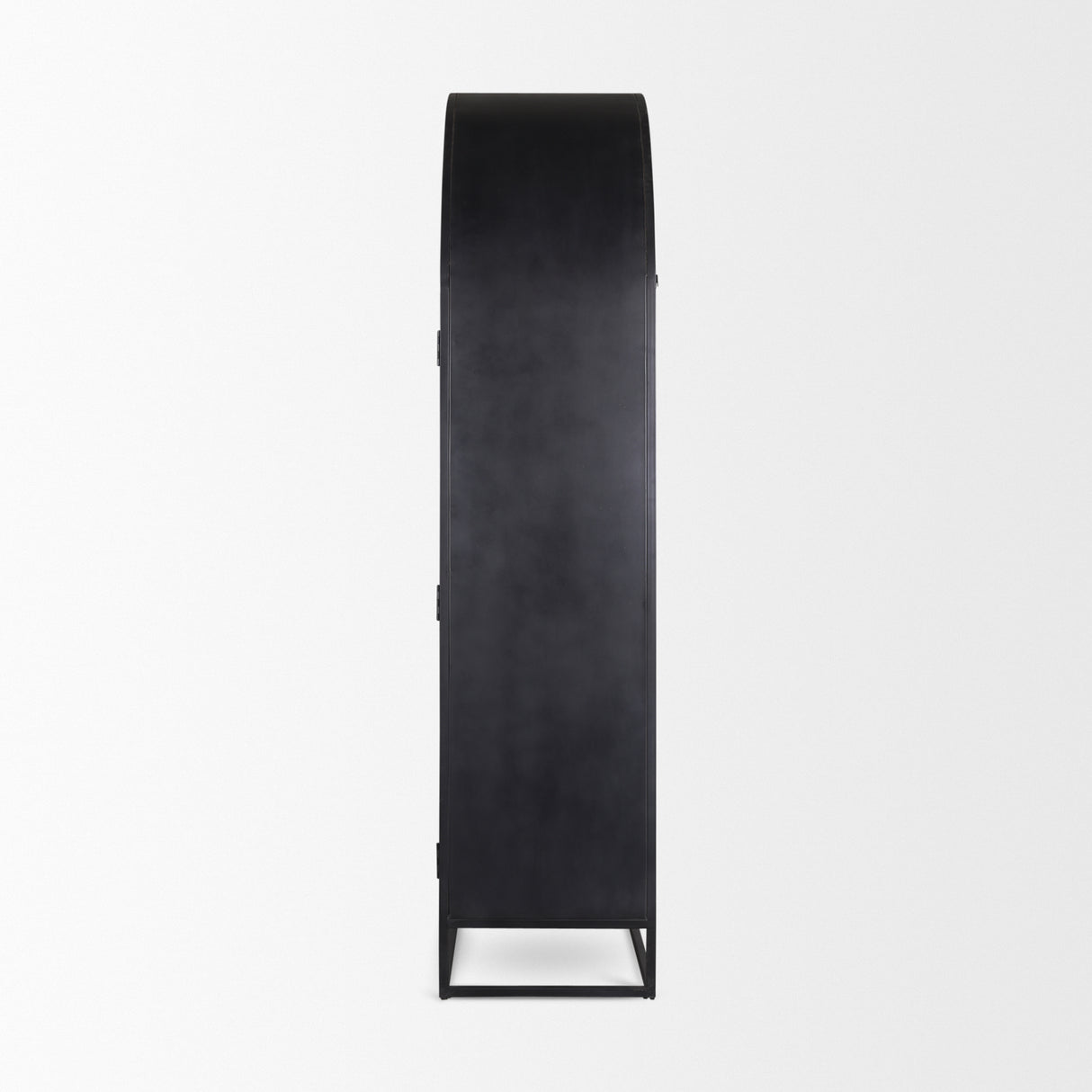 Sloan 42W x 80H Black Wood W/Black Metal Frame Arched Cabinet from Mercana - Luna Furniture