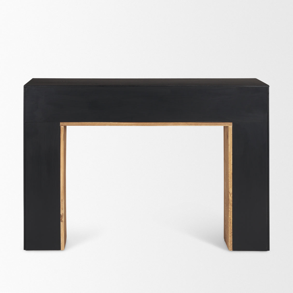 Tabor Natural Wood w/ Black Oak Waterfall Console Table from Mercana - Luna Furniture