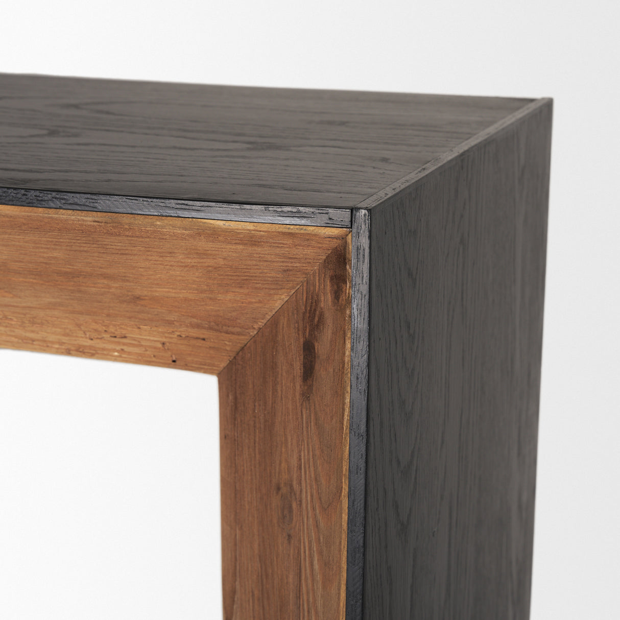 Tabor Natural Wood w/ Black Oak Frame Bookcase from Mercana - Luna Furniture