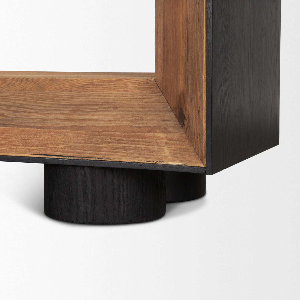 Tabor Natural Wood w/ Black Oak Frame Bookcase from Mercana - Luna Furniture