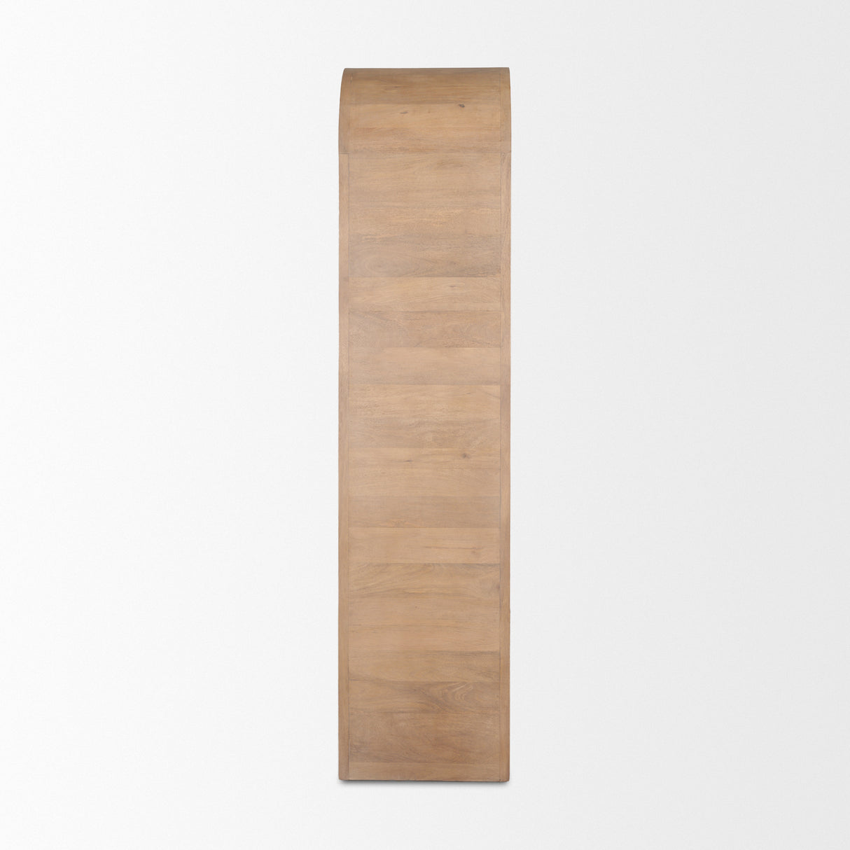 Sorina Reverse Fluted Light Brown Wood Curio Cabinet from Mercana - Luna Furniture
