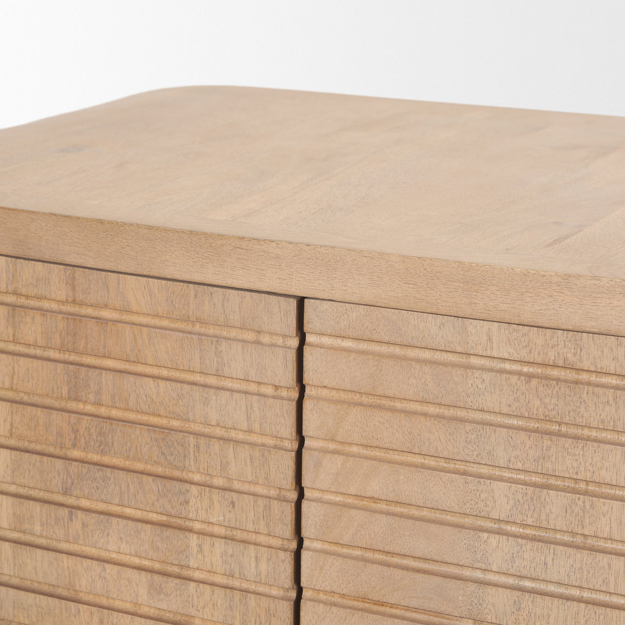 Sorina Reverse Fluted Light Brown Wood Accent Cabinet from Mercana - Luna Furniture