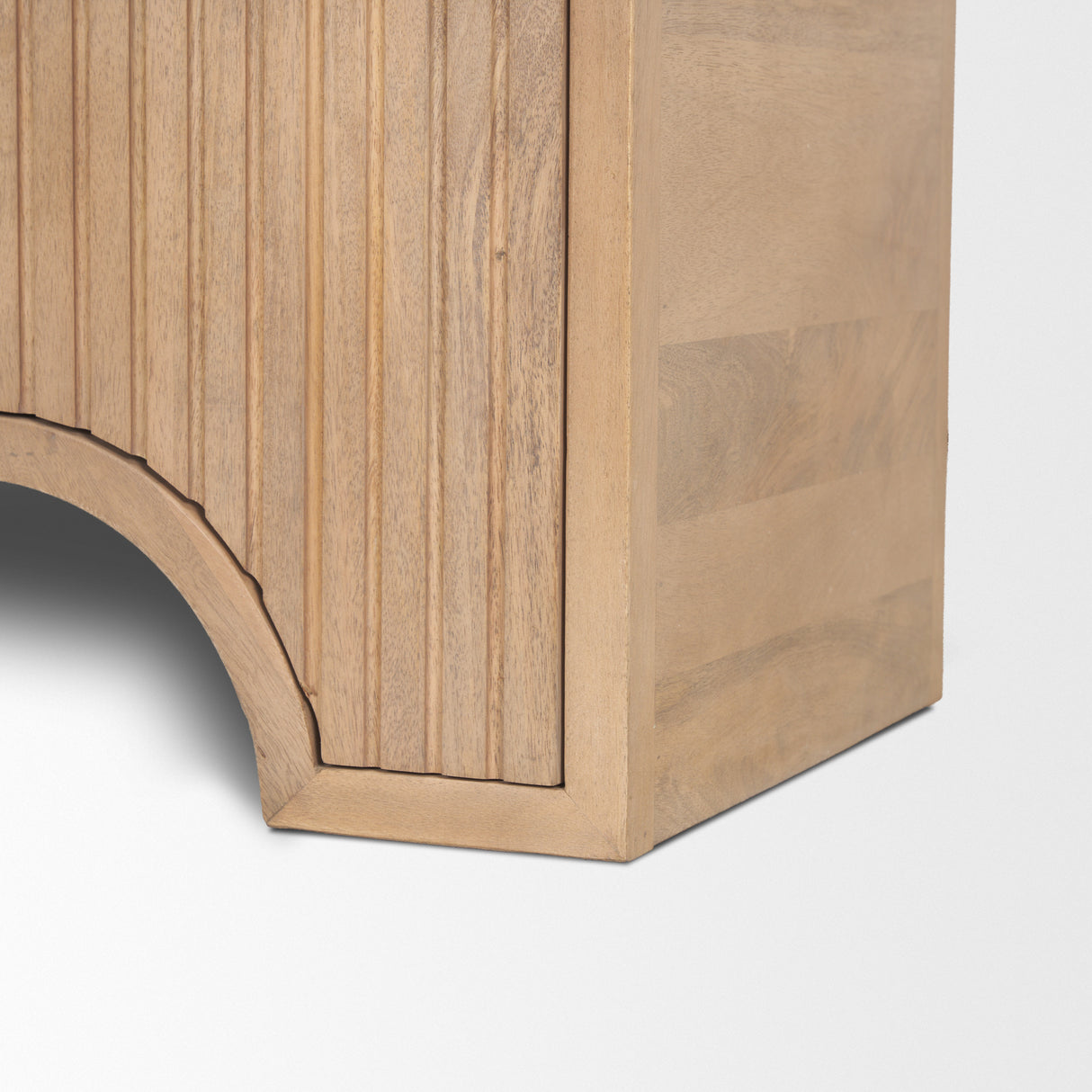 Sorina Reverse Fluted Light Brown Wood Accent Cabinet from Mercana - Luna Furniture