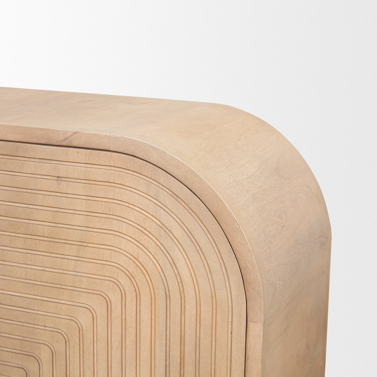 Sorina Reverse Fluted Light Brown Wood Sideboard from Mercana - Luna Furniture