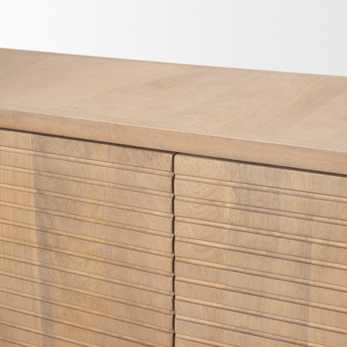 Sorina Reverse Fluted Light Brown Wood Sideboard from Mercana - Luna Furniture