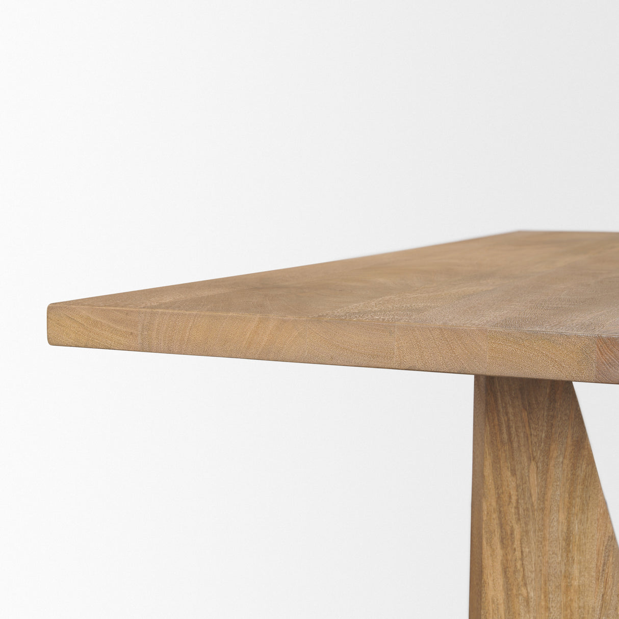 Tarro 84" Rectangular Light Brown Wood w/ Geometrical Base Dining Table from Mercana - Luna Furniture