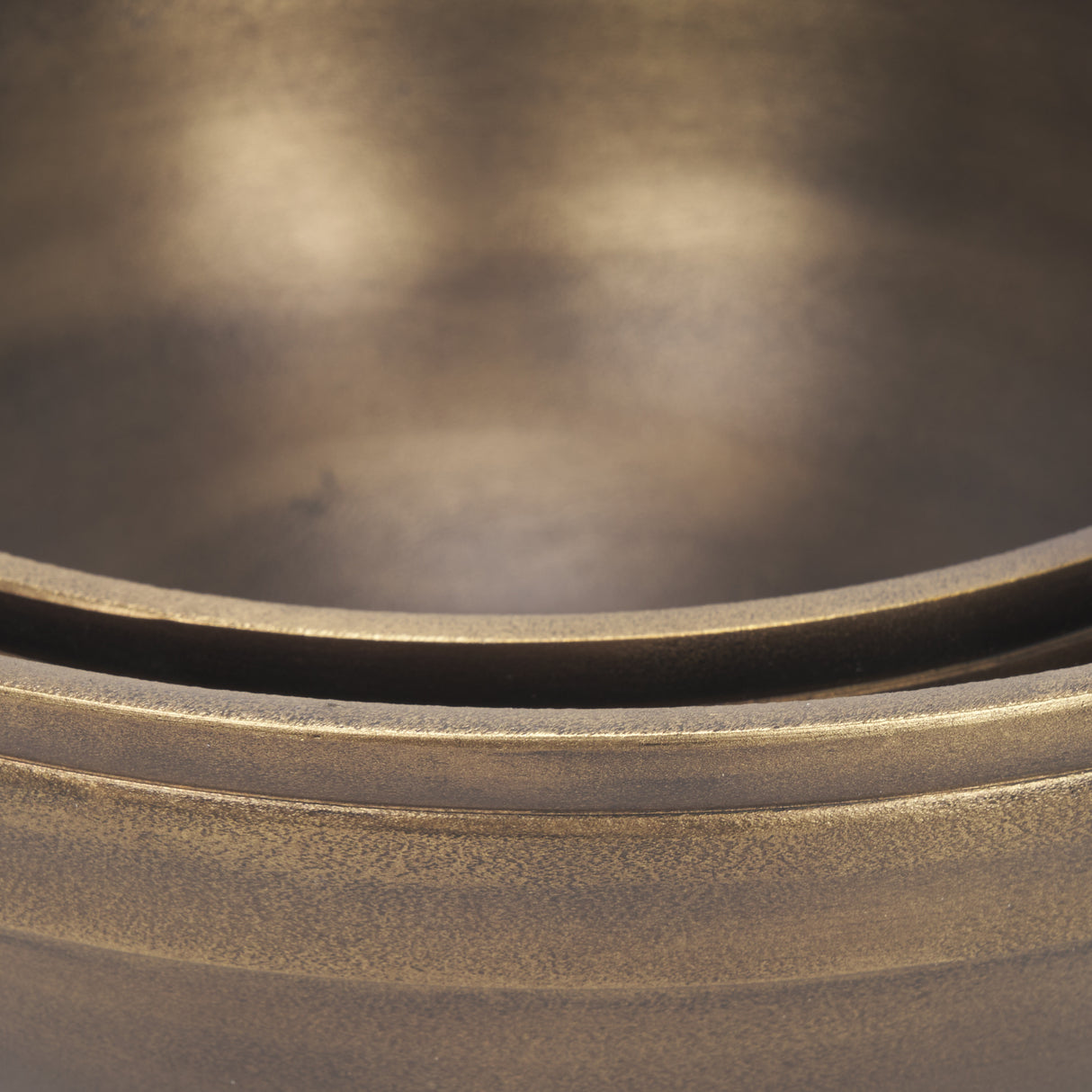 Tomiko Decorative Brass Finished Cast Aluminum Round Bowls from Mercana - Luna Furniture