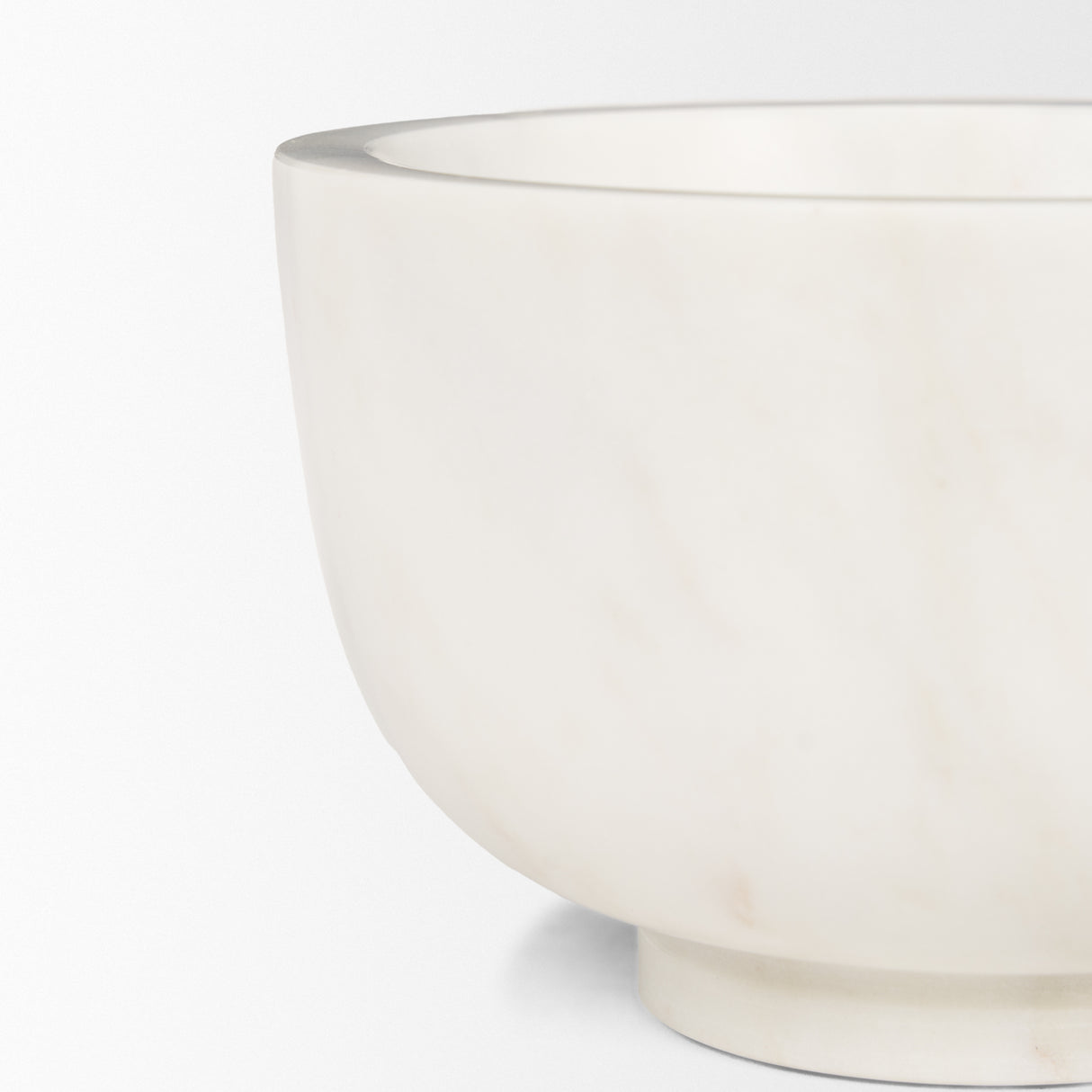 Katora Small Premium Solid White Marble Bowl from Mercana - Luna Furniture