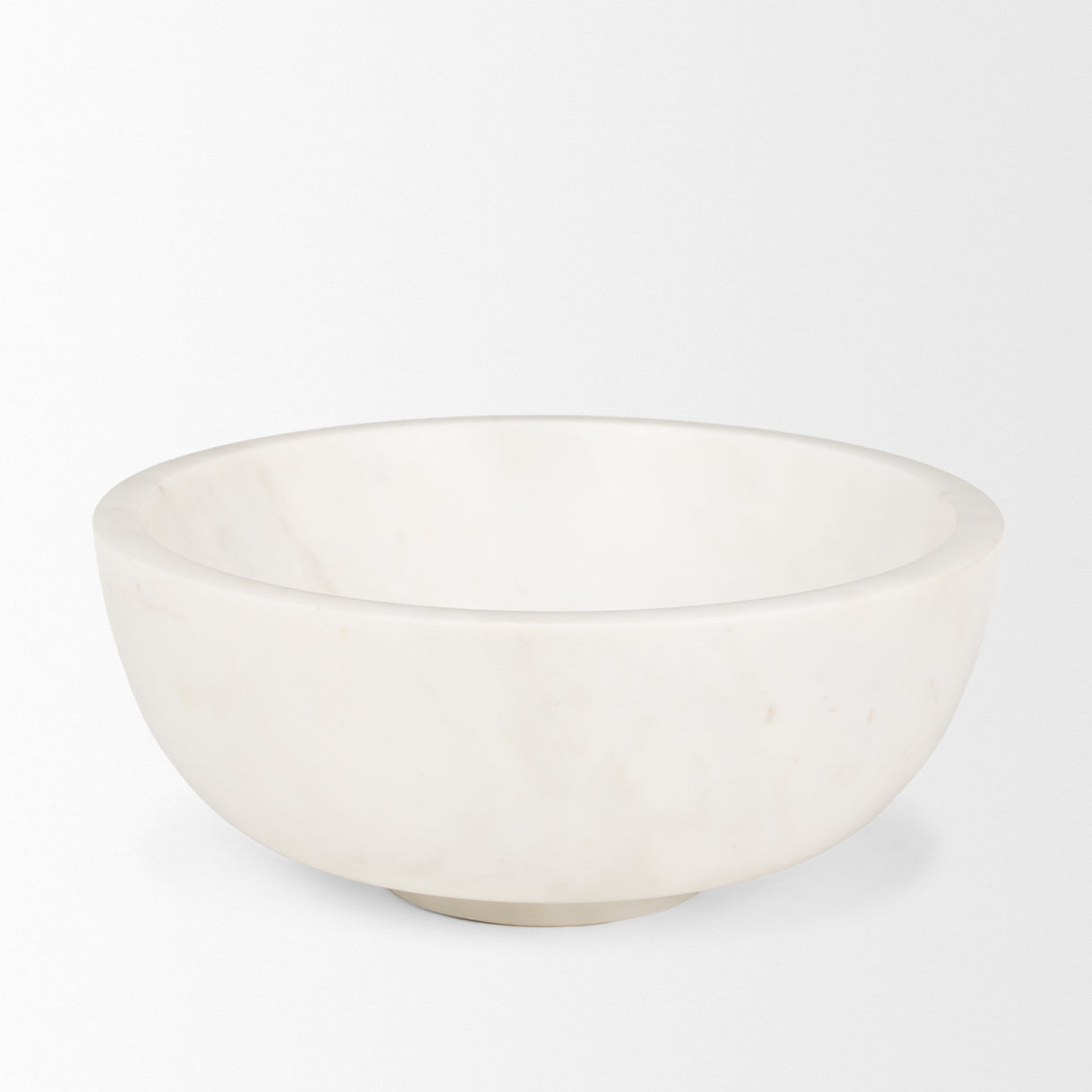 Katora Large Premium Solid White Marble Bowl from Mercana - Luna Furniture