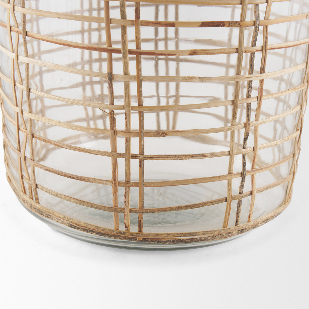 Troian Medium Rattan Wrapped Glass Bottle from Mercana - Luna Furniture