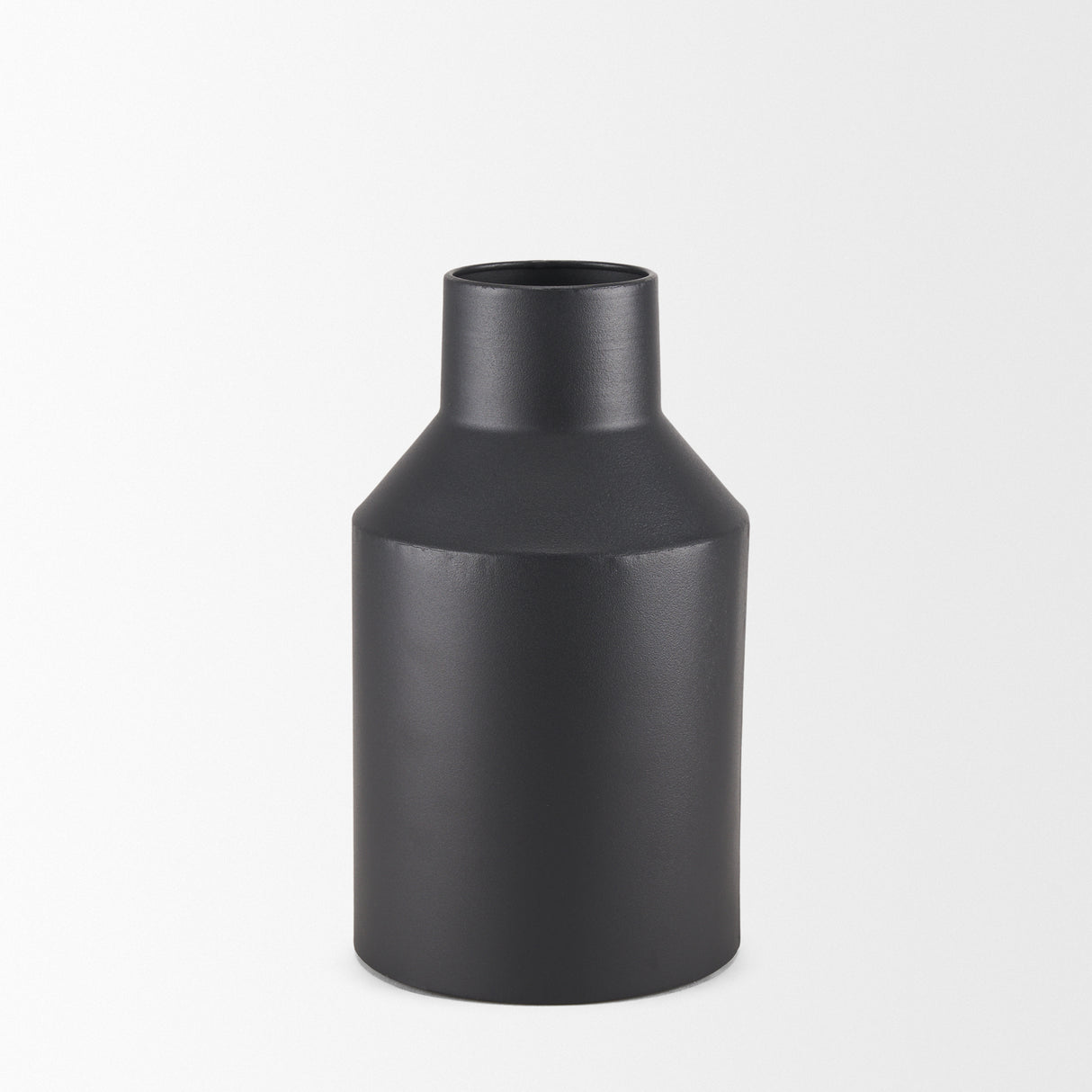 Tosca Small Matte Black Metal Vase from Mercana - Luna Furniture