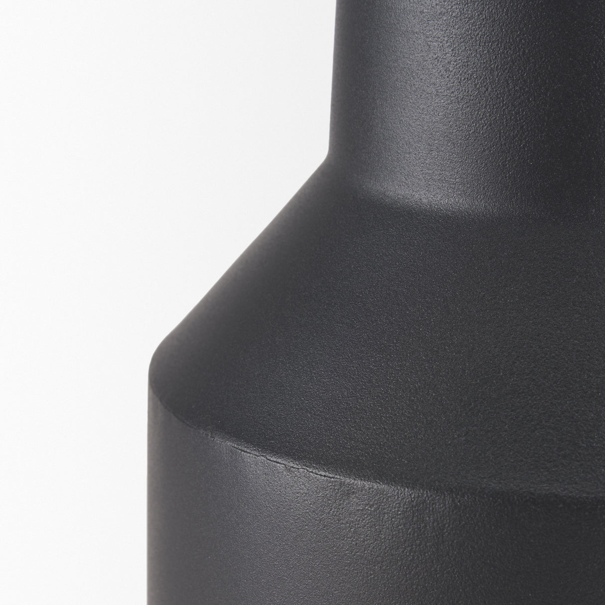 Tosca Small Matte Black Metal Vase from Mercana - Luna Furniture