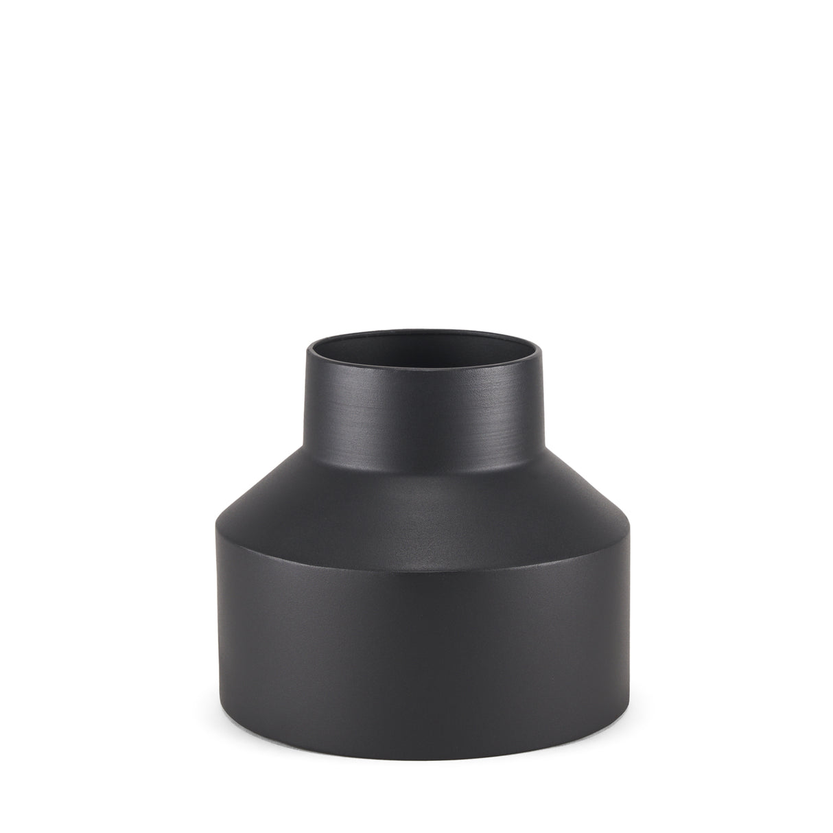 Tosca Medium Matte Black Metal Vase from Mercana - Luna Furniture