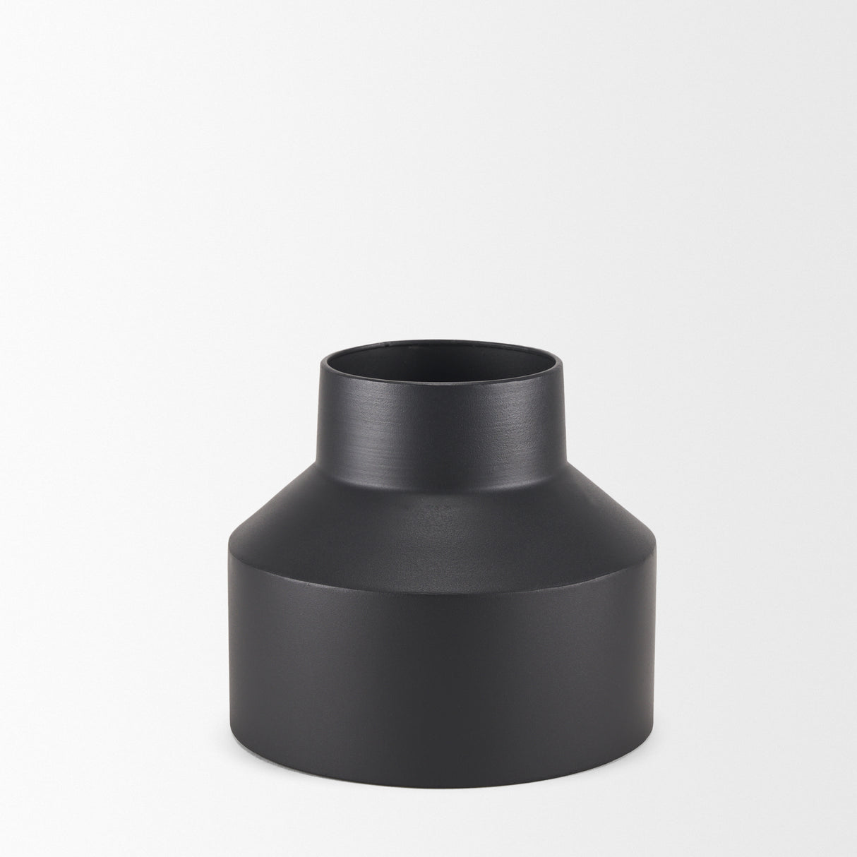 Tosca Medium Matte Black Metal Vase from Mercana - Luna Furniture