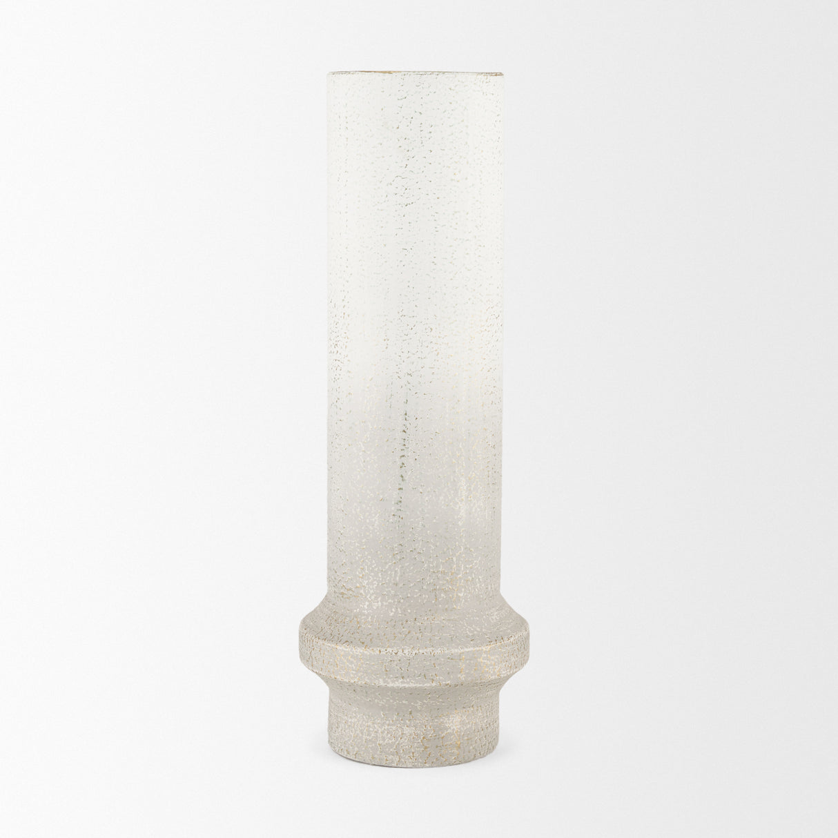 Tovah Tall Textured White w/ Gold Metal Vase from Mercana - Luna Furniture