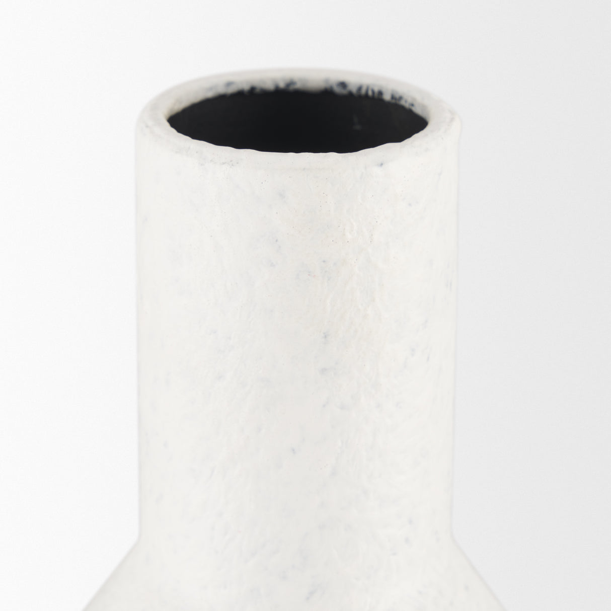 Townley Small White w/ Black Ombre Metal Vase from Mercana - Luna Furniture