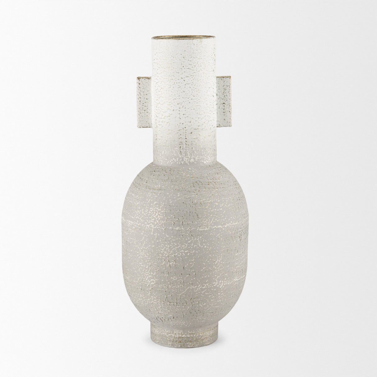 Torres Tall Textured Off White w/ Gold Metal Vase from Mercana - Luna Furniture