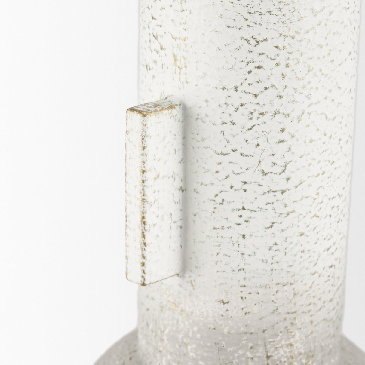 Torres Tall Textured Off White w/ Gold Metal Vase from Mercana - Luna Furniture