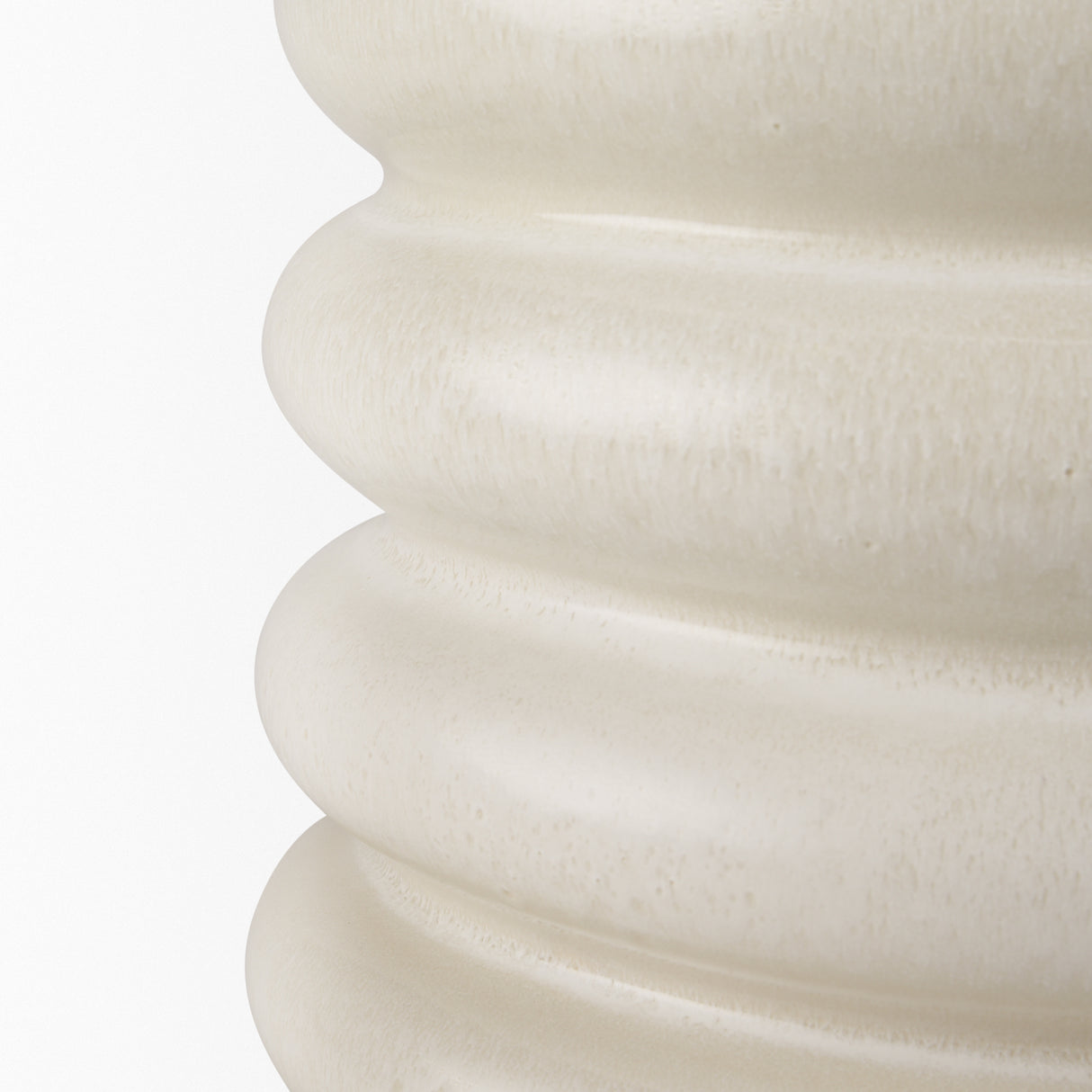 Twyla Short Cream Glazed Floor Vase from Mercana - Luna Furniture