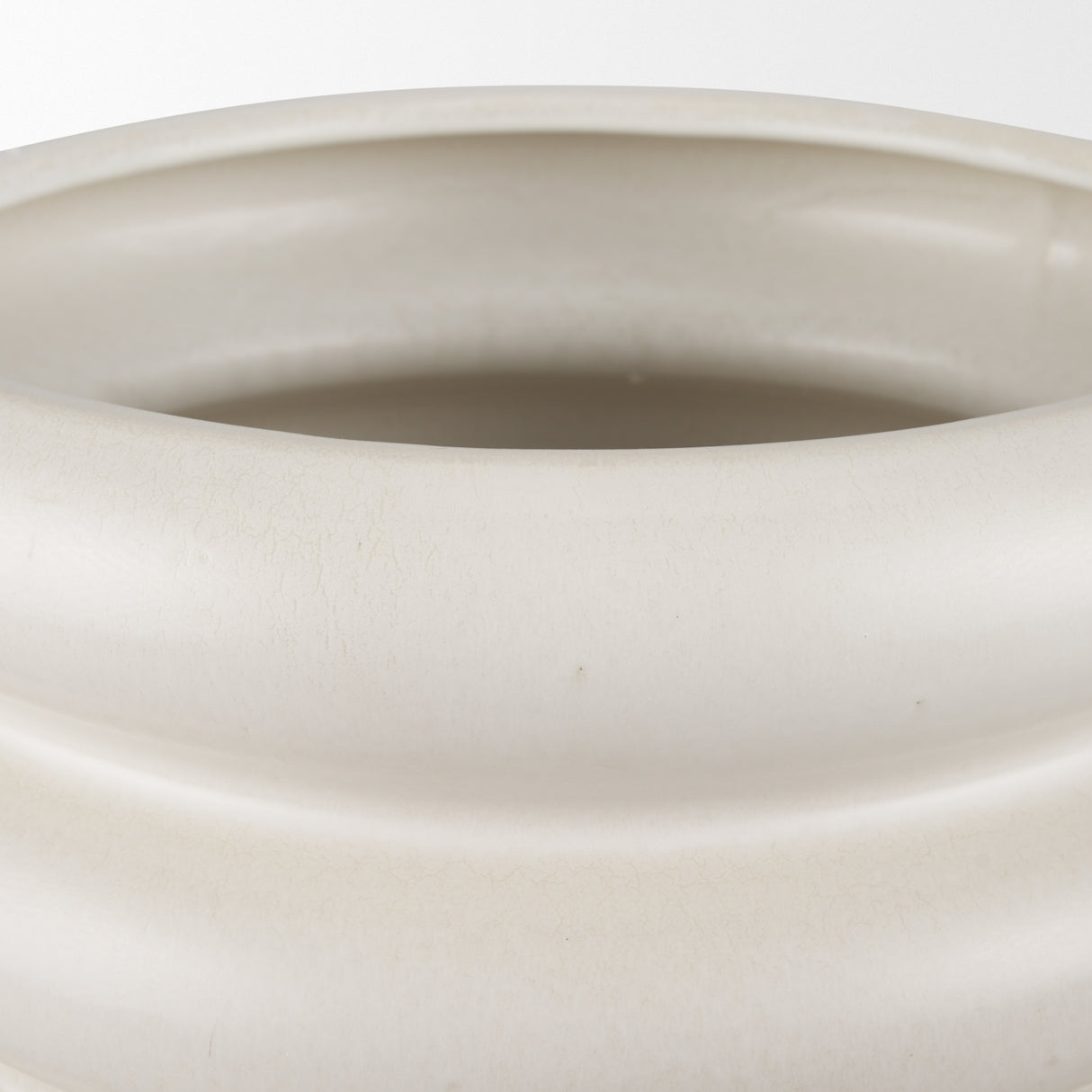 Twyla Tall Cream Glazed Floor Ceramic Vase from Mercana - Luna Furniture