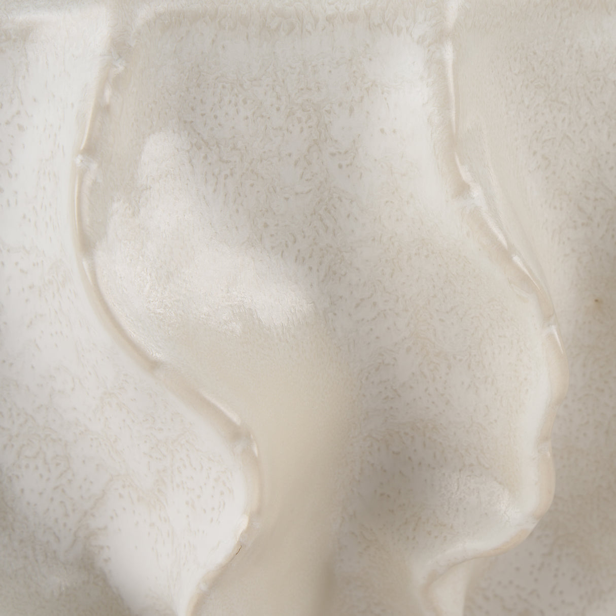 Vahn Sculptural Cream Glazed Decorative Ceramic Bowl from Mercana - Luna Furniture