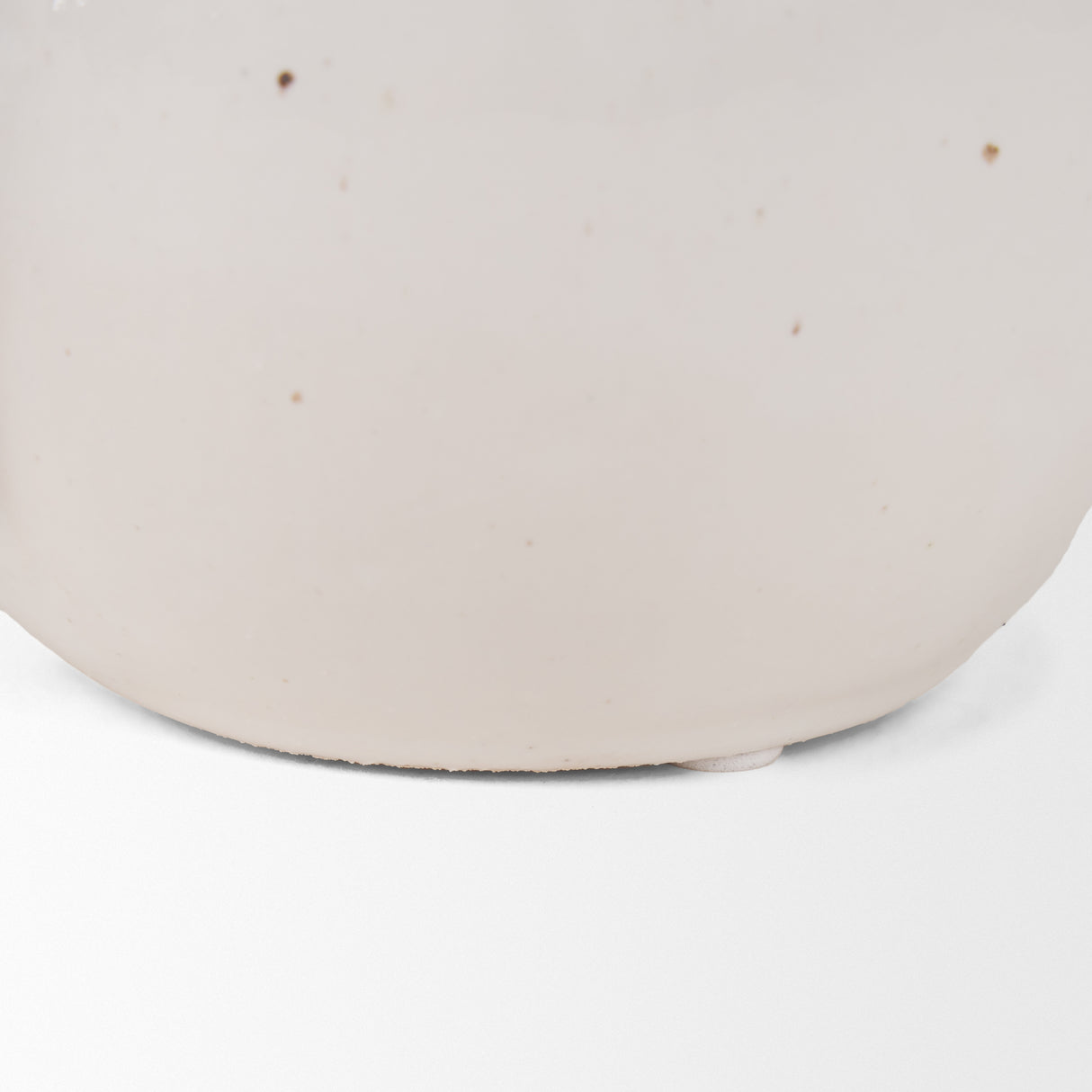 Urvi Short Off White Speckled Asymmetrical Ceramic Vase from Mercana - Luna Furniture