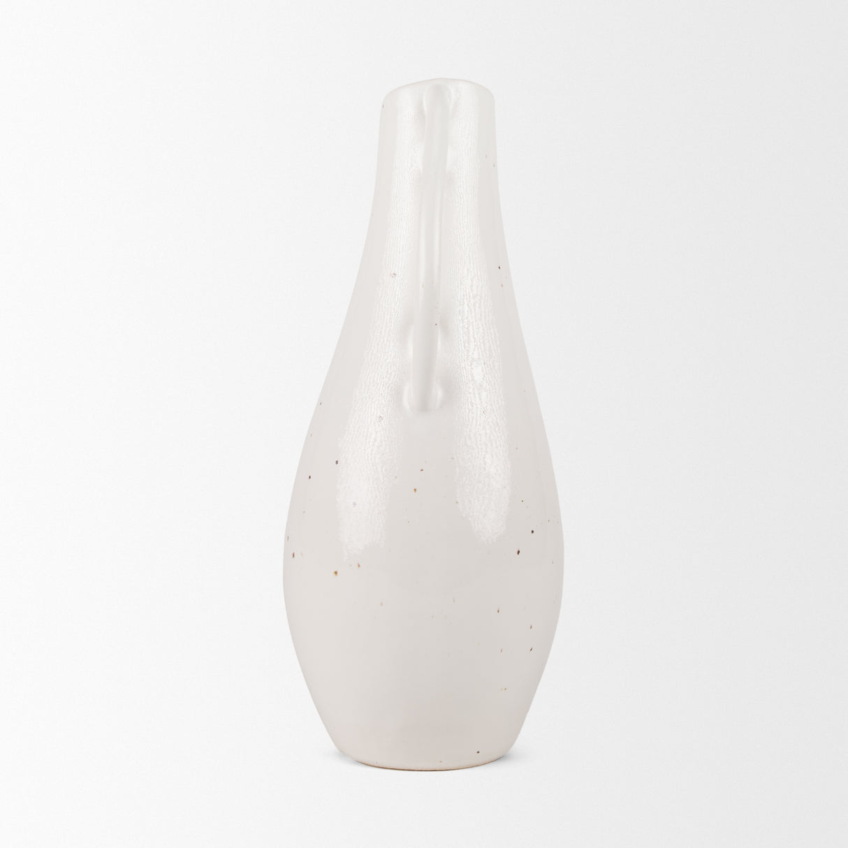 Urvi Tall Off White Speckled Asymmetrical Ceramic Vase from Mercana - Luna Furniture