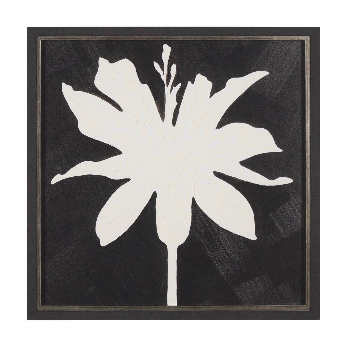 Floral Silhouettes I by Liz Jardine a Hand Embelished Textured Framed Art Print from Mercana - Luna Furniture