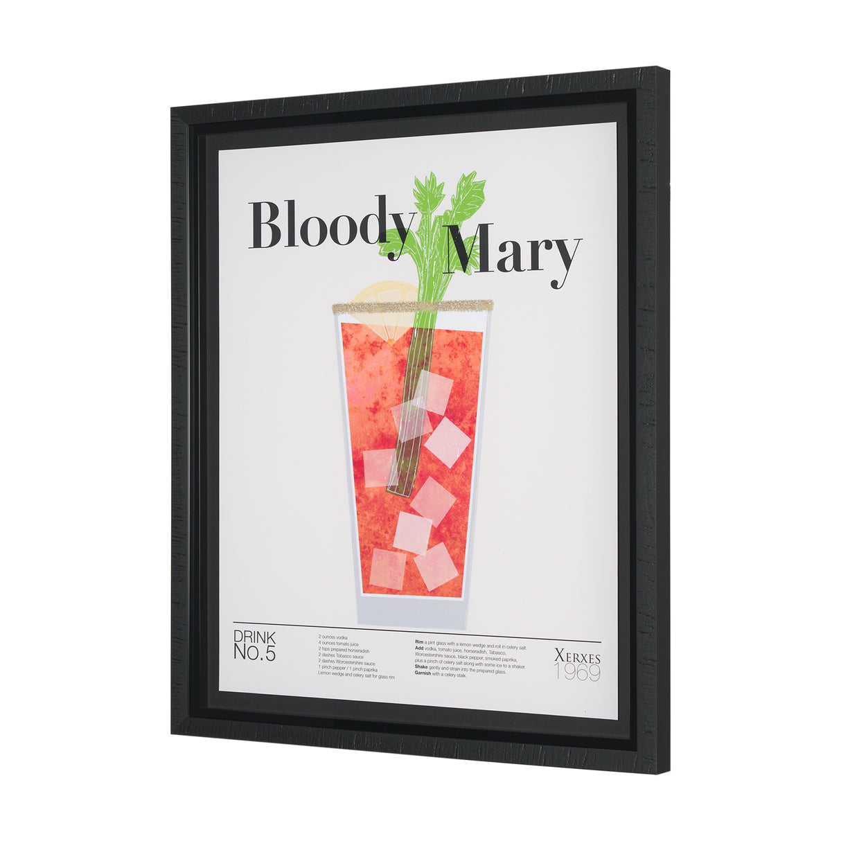 Bloody Mary by Mercana Studio a Hand Embelished Textured Framed Art Print Matted under Glass from Mercana - Luna Furniture