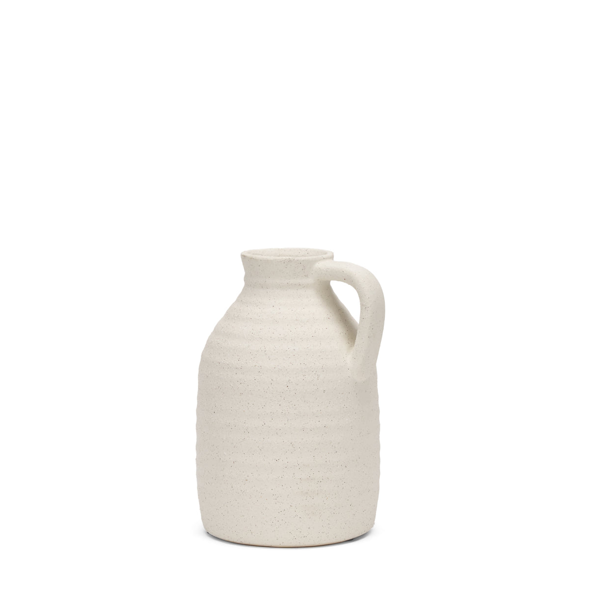 Tyrus Medium Textured Matte White w/ Speckling Ceramic Vase from Mercana - Luna Furniture