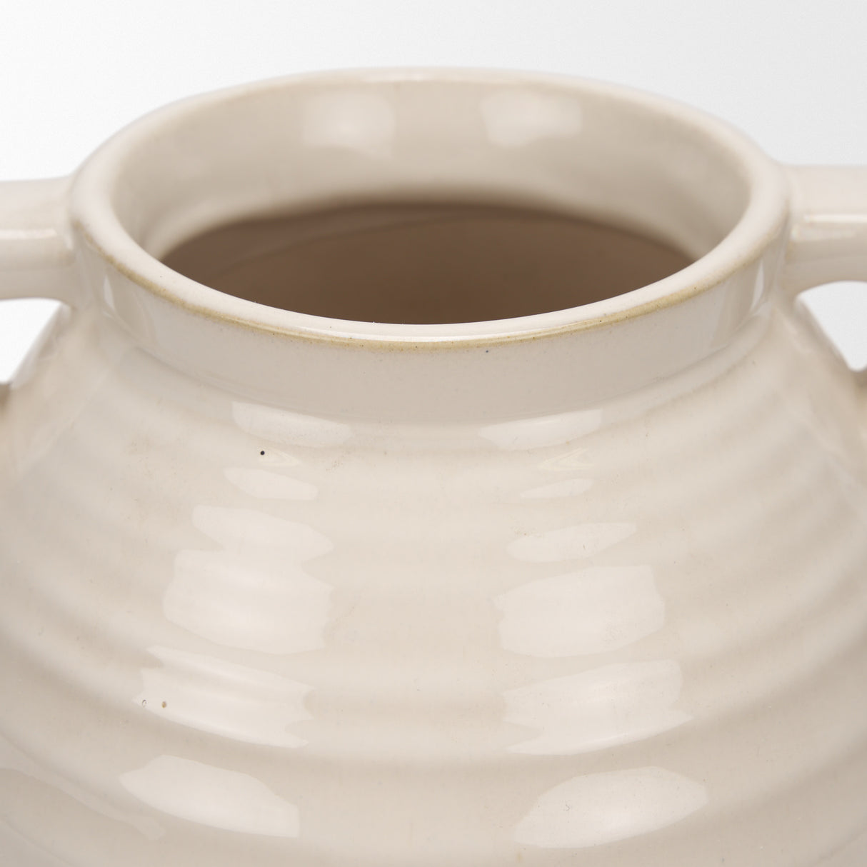 Tryna Large Beige w/ Matte Brown Ceramic Vase from Mercana - Luna Furniture
