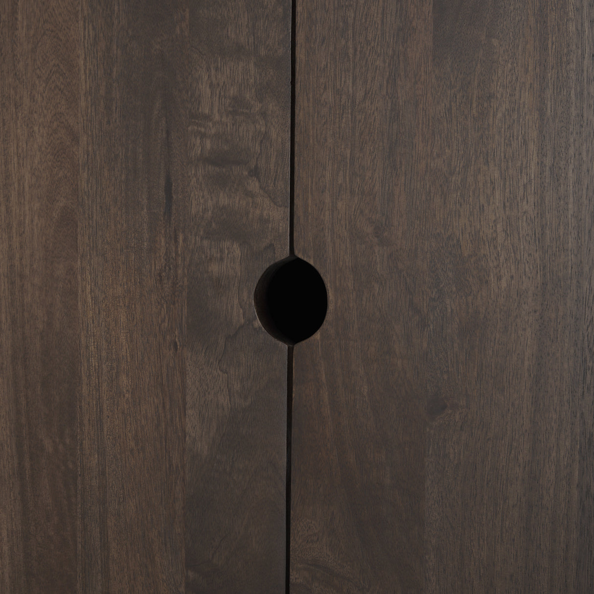Wallen Solid Dark Brown Wood Curio Cabinet from Mercana - Luna Furniture