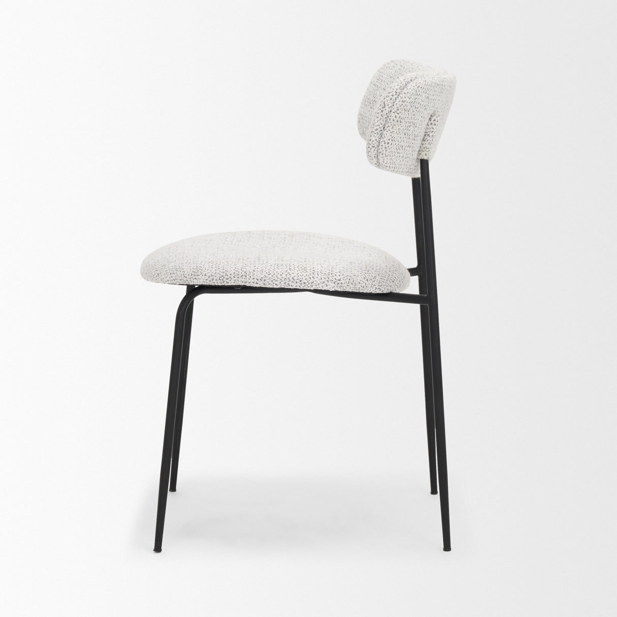 Casey Matte Black Metal w/ Gray Fabric Dining Chair, Set of 2 from Mercana - Luna Furniture