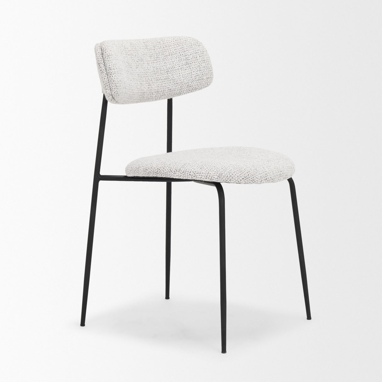Casey Matte Black Metal w/ Gray Fabric Dining Chair, Set of 2 from Mercana - Luna Furniture