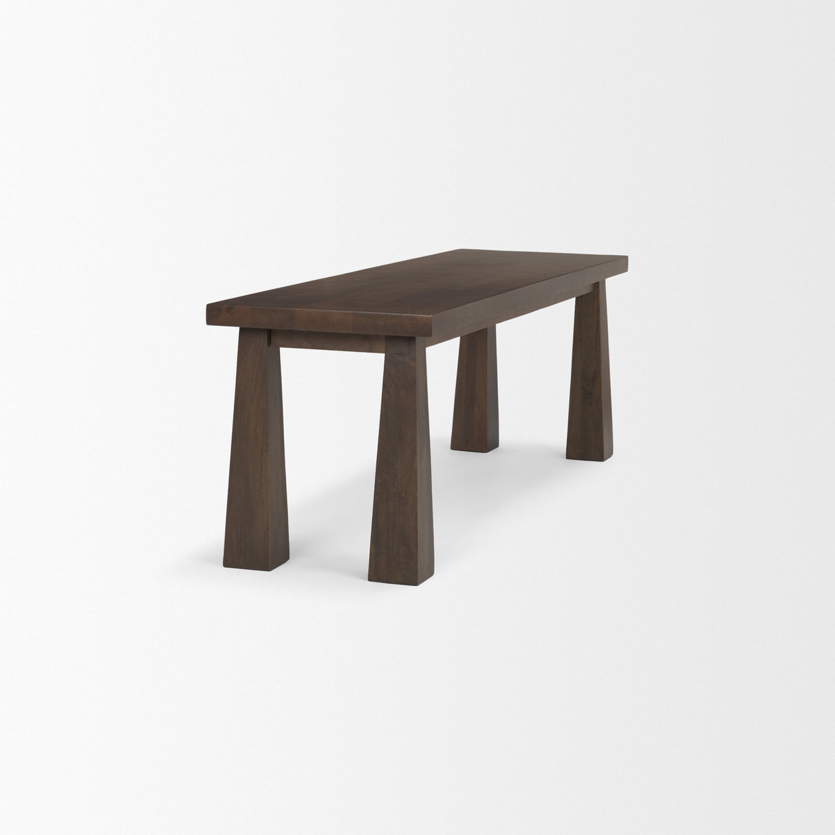 Wolcott Rectangular Dark Brown Solid Wood Bench from Mercana - Luna Furniture
