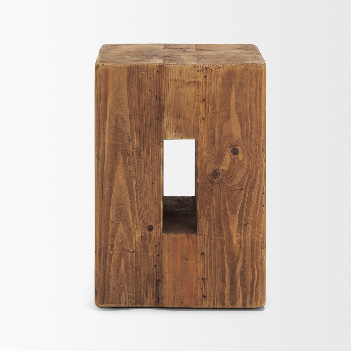 Waylen Natural Wood Block Accent Stool from Mercana - Luna Furniture