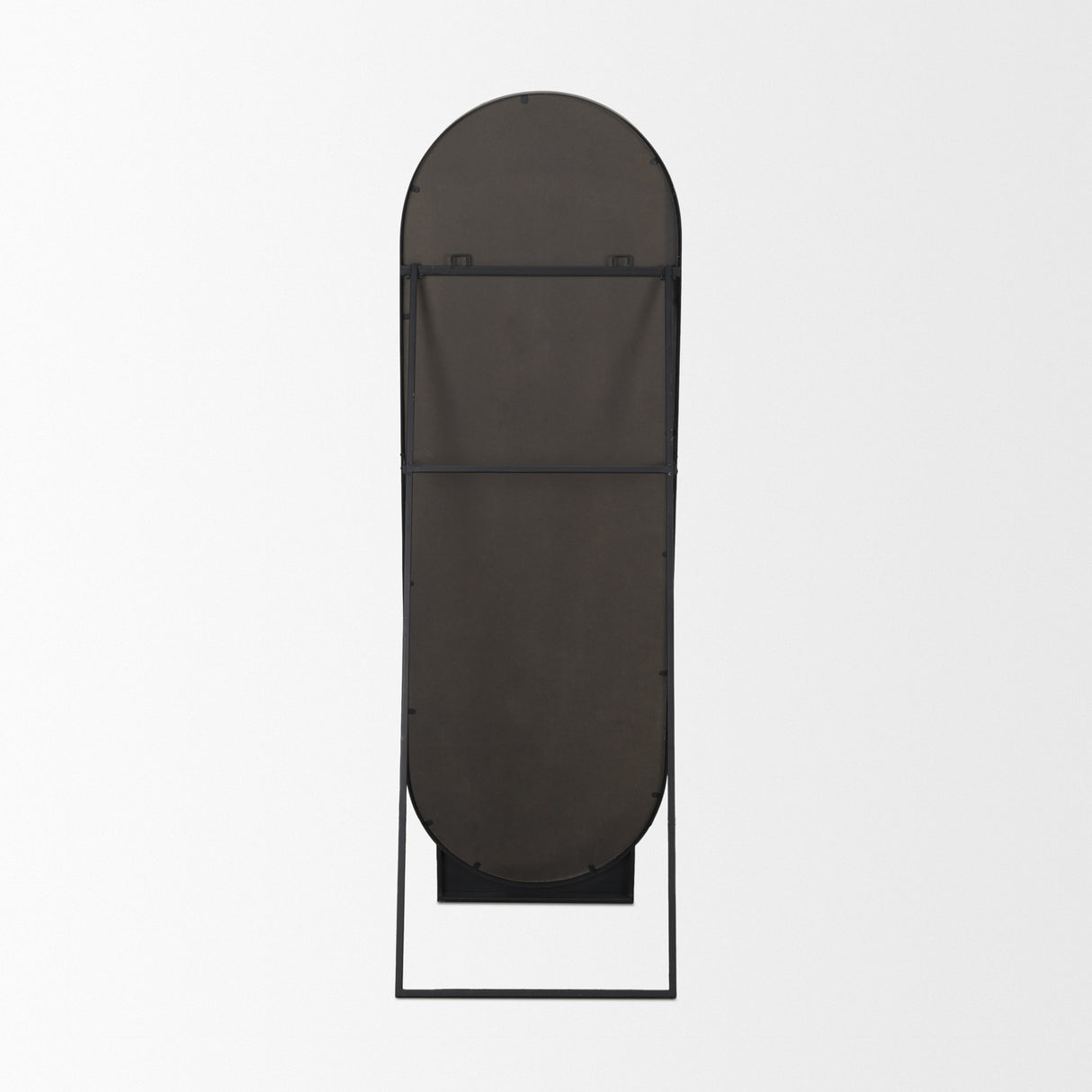 Tillie Oblong Matte Black Metal Standing Floor Mirror from Mercana - Luna Furniture