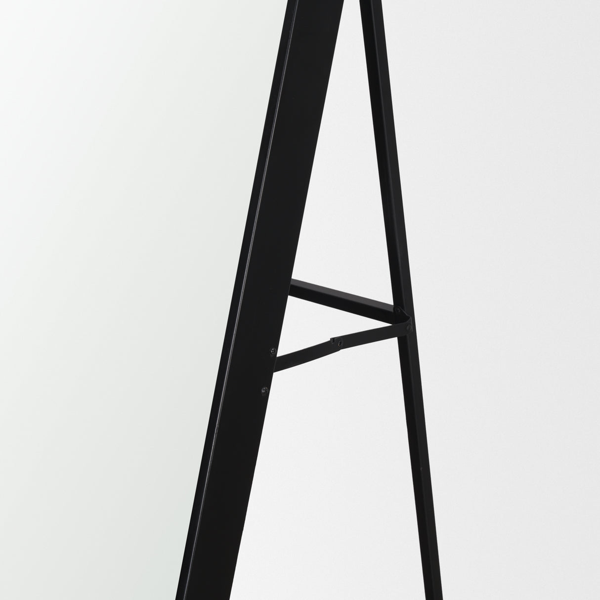 Tillie Oblong Matte Black Metal Standing Floor Mirror from Mercana - Luna Furniture