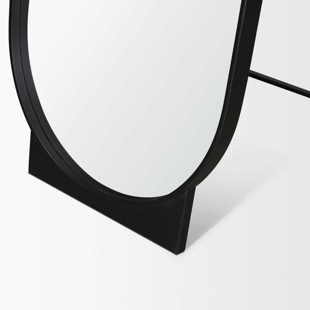 Tillie Oblong Matte Black Metal Standing Floor Mirror from Mercana - Luna Furniture
