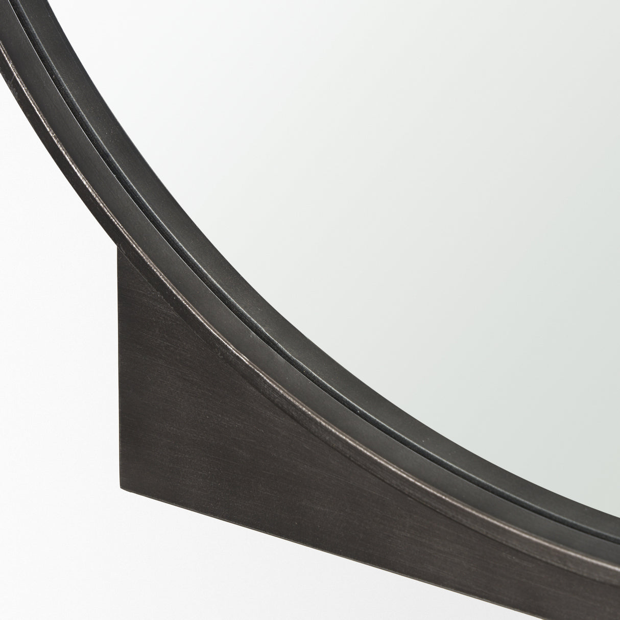 Tillie Round Gunmetal w/ Textured Metal Frame Wall Mirror from Mercana - Luna Furniture