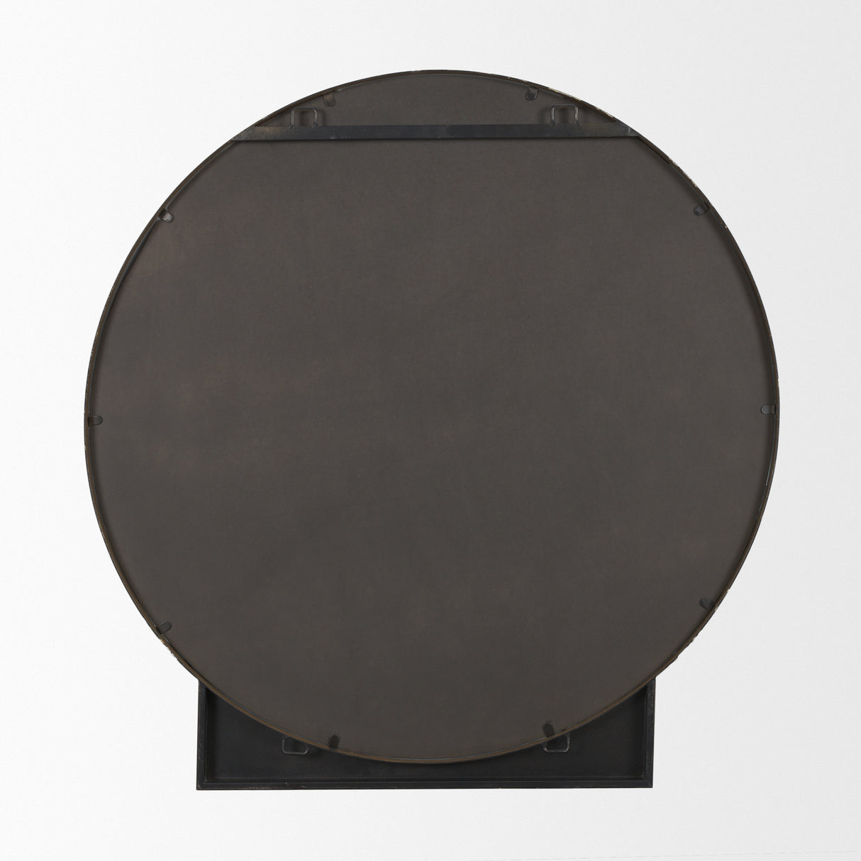 Tillie Round Brushed Gold Metal Frame Wall Mirror from Mercana - Luna Furniture