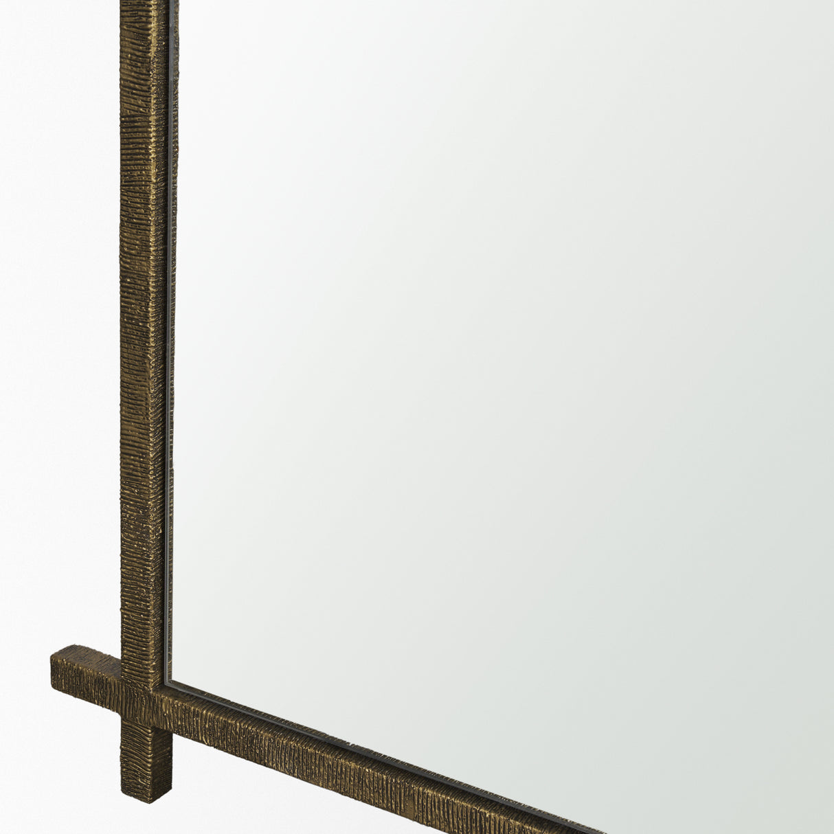 Tori Textured Gold Metal Cross Frame Wall Mirror from Mercana - Luna Furniture