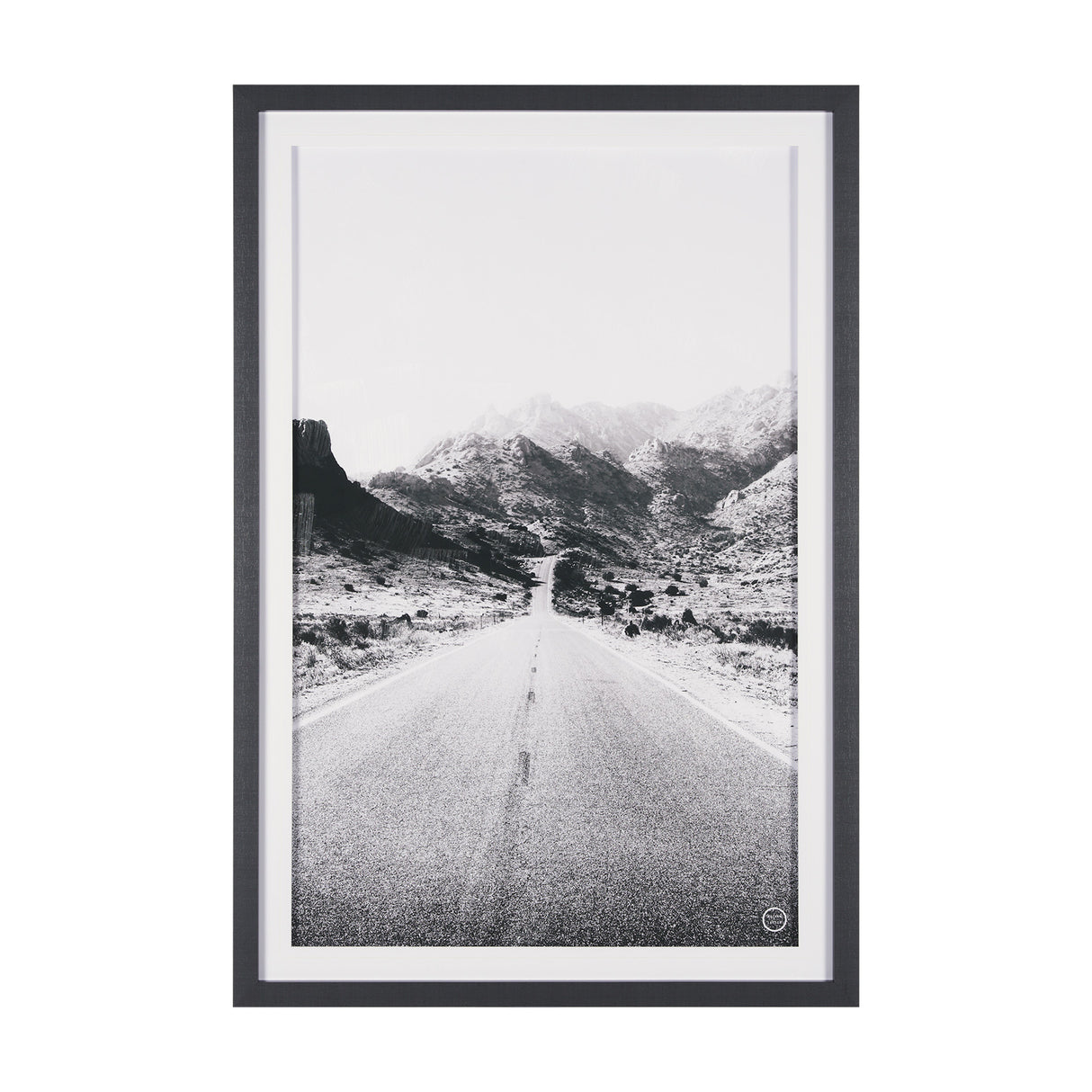 Road to Old West BW by Nathan Larson a Hand Embellished Framed Photo Art Print Matted under Glass from Mercana - Luna Furniture