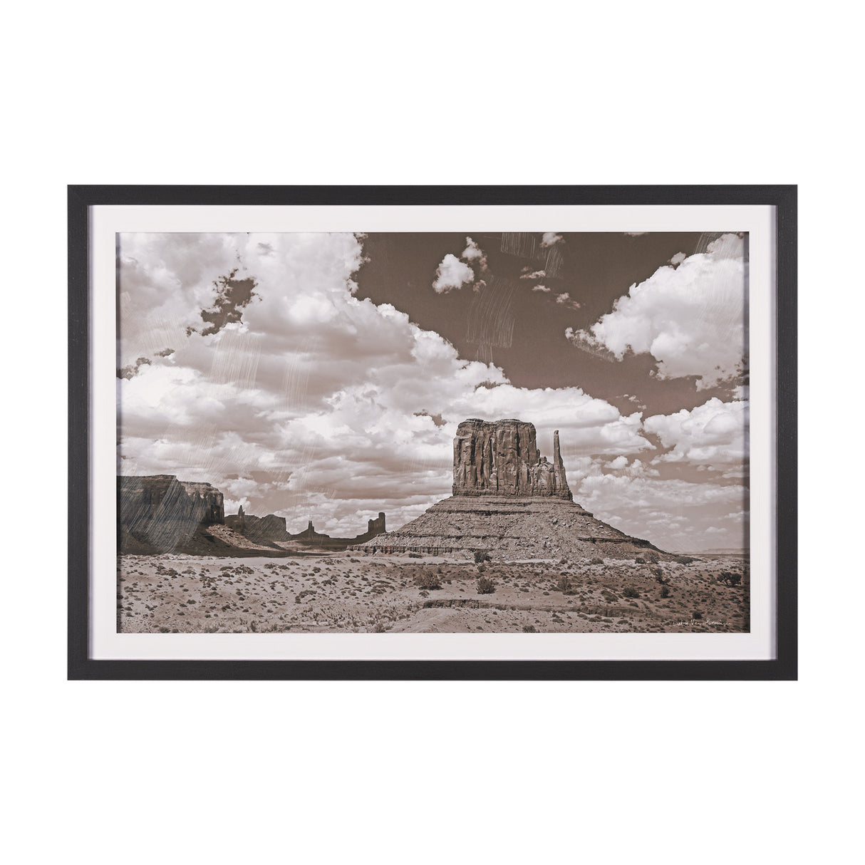 Monument Valley II Sepia by Debra Van Swearingen a Hand Embellished Framed Photo Art Print Matted un from Mercana - Luna Furniture