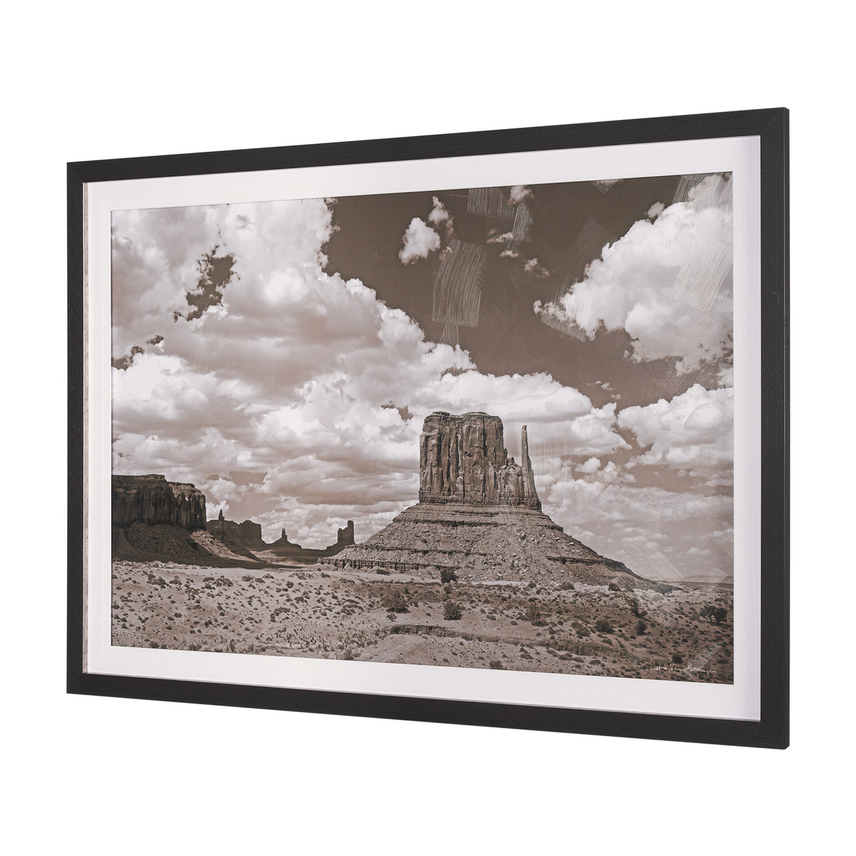 Monument Valley II Sepia by Debra Van Swearingen a Hand Embellished Framed Photo Art Print Matted un from Mercana - Luna Furniture